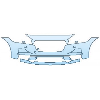 PAINT PROTECTION KIT - 2020 JAGUAR F-PACE PRESTIGE BUMPER WITH WASHERS - PRECUT PPF CLEAR BRA WRAP