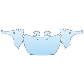 PAINT PROTECTION KIT - 2017 MITSUBISHI MIRAGE GT FULL HOOD(WRAPPED EDGES) FENDERS MIRRORS - PRECUT PPF CLEAR BRA WRAP