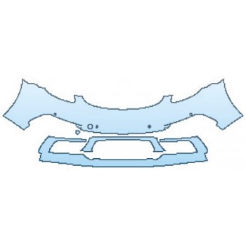 PAINT PROTECTION KIT - 2017 PORSCHE 718 BOXSTER S BUMPER WITH SENSORS - PRECUT PPF CLEAR BRA WRAP