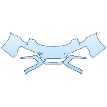 PAINT PROTECTION KIT - 2017 PORSCHE 911 CARRERA S BUMPER WITH WASHERS AND SENSORS (2 PIECE) - PRECUT PPF CLEAR BRA WRAP