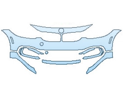 PAINT PROTECTION KIT - 2016 BMW 4 SERIES COUPE 435I XDRIVE BUMPER WITH SENSORS (6 PIECE) - PRECUT PPF CLEAR BRA WRAP
