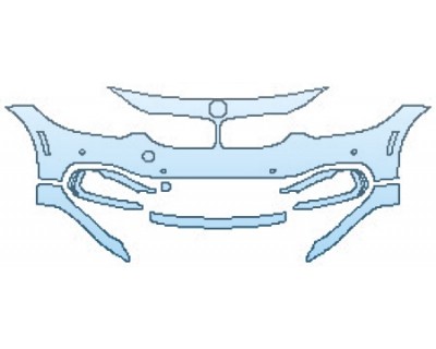 PAINT PROTECTION KIT - 2016 BMW 4 SERIES GRAN COUPE 435I BUMPER WITH SENSORS (6 PIECE) - PRECUT PPF CLEAR BRA WRAP