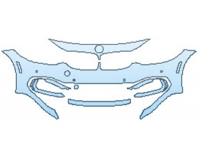 PAINT PROTECTION KIT - 2016 BMW 4 SERIES GRAN COUPE 435I BUMPER WITH SENSORS (5 PIECE) - PRECUT PPF CLEAR BRA WRAP