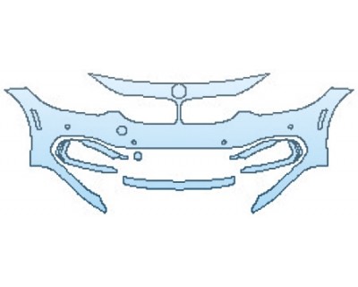 PAINT PROTECTION KIT - 2016 BMW 4 SERIES GRAN COUPE 435I BUMPER WITH SENSORS (4 PIECE) - PRECUT PPF CLEAR BRA WRAP
