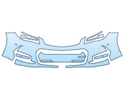 PAINT PROTECTION KIT - 2016 CHEVROLET SS BUMPER WITH SENSORS - PRECUT PPF CLEAR BRA WRAP