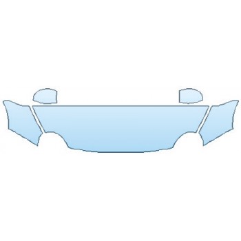 PAINT PROTECTION KIT - 2016 FIAT 500 EASY FULL HOOD FENDERS MIRRORS - PRECUT PPF CLEAR BRA WRAP