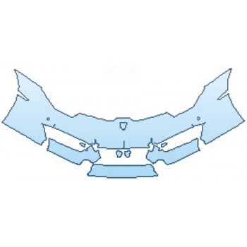 PAINT PROTECTION KIT - 2016 LAMBORGHINI HURACAN LP580-2 BUMPER WITH SENSORS(4 PIECE) - PRECUT PPF CLEAR BRA WRAP