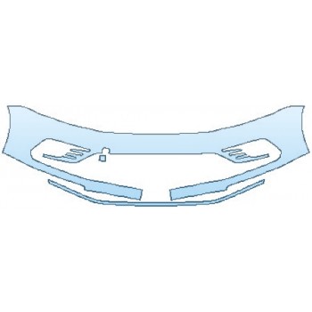 PAINT PROTECTION KIT - 2016 VOLKSWAGEN JETTA GLI 2.0T BUMPER (2 PIECE) - PRECUT PPF CLEAR BRA WRAP
