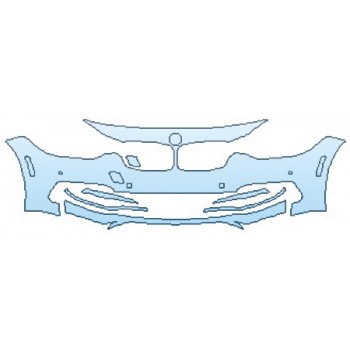 PAINT PROTECTION KIT - 2017 BMW 3 SERIES 330I SEDAN BASE BUMPER WITH SENSORS - PRECUT PPF CLEAR BRA WRAP