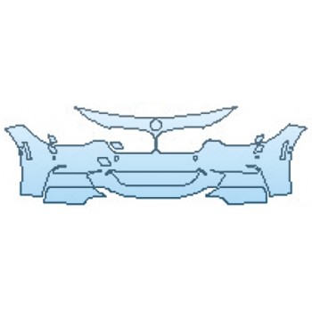 PAINT PROTECTION KIT - 2017 BMW 3 SERIES 330I XDRIVE SEDAN M SPORT BUMPER WITH WASHERS SENSORS CAMERAS - PRECUT PPF CLEAR BRA WRAP