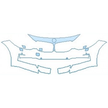 PAINT PROTECTION KIT - 2017 BMW 3 SERIES 340I XDRIVE GRAN TURISMO LUXURY PKG BUMPER WITH WASHERS AND SENSORS(2 PIECE) - PRECUT PPF CLEAR BRA WRAP