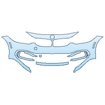 PAINT PROTECTION KIT - 2017 BMW 4 SERIES 430I COUPE BASE BUMPER(4 PIECE) - PRECUT PPF CLEAR BRA WRAP