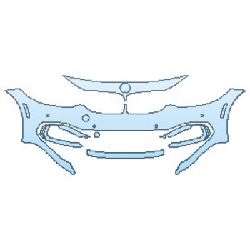 PAINT PROTECTION KIT - 2017 BMW 4 SERIES 430I GRAN COUPE BASE BUMPER WITH SENSORS(5 PIECE) - PRECUT PPF CLEAR BRA WRAP