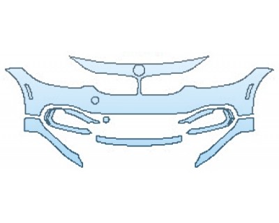PAINT PROTECTION KIT - 2017 BMW 4 SERIES 430I XDRIVE COUPE BASE BUMPER(6 PIECE) - PRECUT PPF CLEAR BRA WRAP