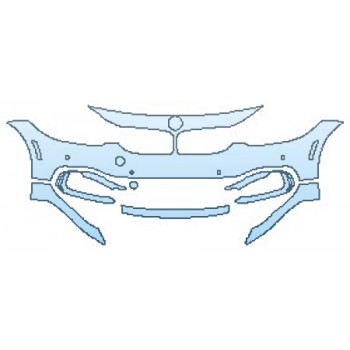 PAINT PROTECTION KIT - 2017 BMW 4 SERIES 430I XDRIVE COUPE BASE BUMPER WITH SENSORS(6 PIECE) - PRECUT PPF CLEAR BRA WRAP