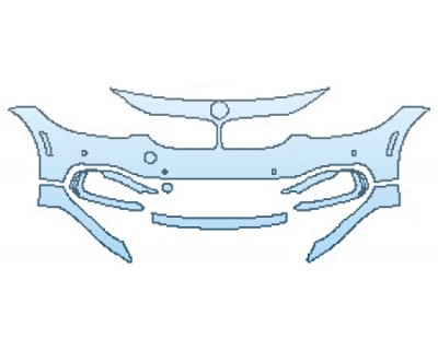 PAINT PROTECTION KIT - 2017 BMW 4 SERIES 430I XDRIVE COUPE BASE BUMPER WITH SENSORS(6 PIECE) - PRECUT PPF CLEAR BRA WRAP