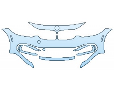 PAINT PROTECTION KIT - 2017 BMW 4 SERIES 430I XDRIVE COUPE BASE BUMPER(5 PIECE) - PRECUT PPF CLEAR BRA WRAP