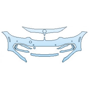 Precut PPF Kit – Clear Bra Paint Protection Film PAINT PROTECTION KIT - 2017 BMW 4 SERIES 430I XDRIVE COUPE BASE BUMPER WITH SENSORS(5 PIECE) - PRECUT PPF CLEAR BRA WRAP