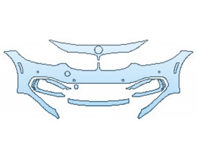 PAINT PROTECTION KIT - 2017 BMW 4 SERIES 430I XDRIVE COUPE BASE BUMPER WITH SENSORS(5 PIECE) - PRECUT PPF CLEAR BRA WRAP