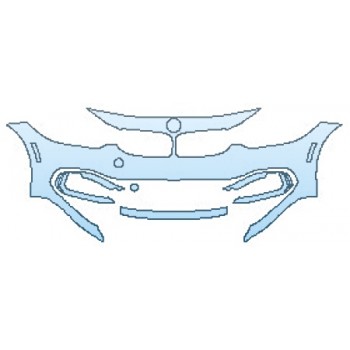 PAINT PROTECTION KIT - 2017 BMW 4 SERIES 430I XDRIVE COUPE BASE BUMPER(4 PIECE) - PRECUT PPF CLEAR BRA WRAP