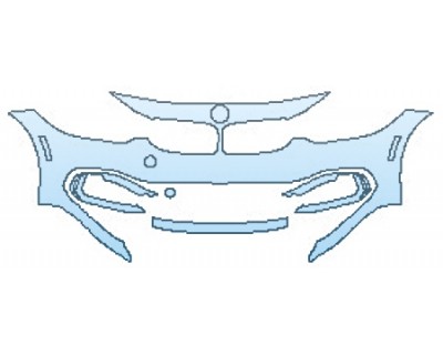 PAINT PROTECTION KIT - 2017 BMW 4 SERIES 430I XDRIVE COUPE BASE BUMPER(4 PIECE) - PRECUT PPF CLEAR BRA WRAP