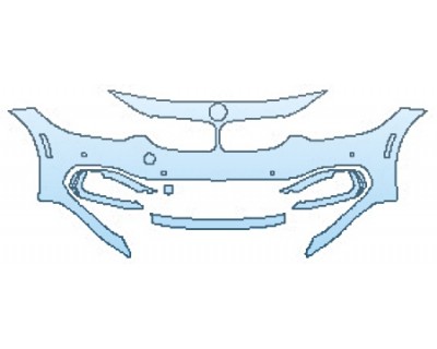 PAINT PROTECTION KIT - 2017 BMW 4 SERIES 430I XDRIVE COUPE BASE BUMPER WITH SENSORS(4 PIECE) - PRECUT PPF CLEAR BRA WRAP