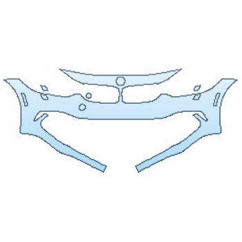 PAINT PROTECTION KIT - 2017 BMW 4 SERIES 440I COUPE LUXURY PKG BUMPER WITH WASHERS(1 PIECE) - PRECUT PPF CLEAR BRA WRAP