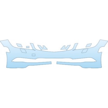 PAINT PROTECTION KIT - 2011 MERCEDES-BENZ C350 SEDAN SPORT BUMPER WITH WASHERS KIT - PRECUT PPF CLEAR BRA WRAP