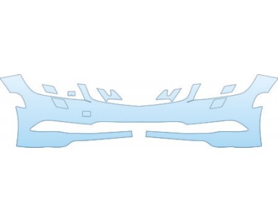 PAINT PROTECTION KIT - 2011 MERCEDES-BENZ C350 SEDAN SPORT BUMPER WITH WASHERS KIT - PRECUT PPF CLEAR BRA WRAP