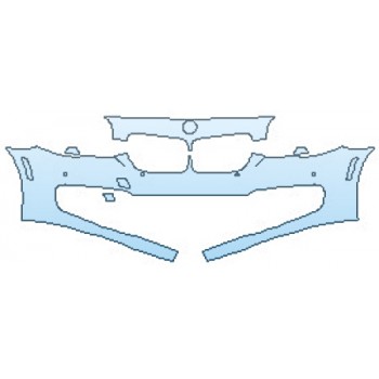 Precut PPF Kit – Clear Bra Paint Protection Film PAINT PROTECTION KIT - 2017 BMW 5 SERIES 528I SEDAN LUXURY LINE BUMPER WITH SENSORS(2 PIECE) - PRECUT PPF CLEAR BRA WRAP