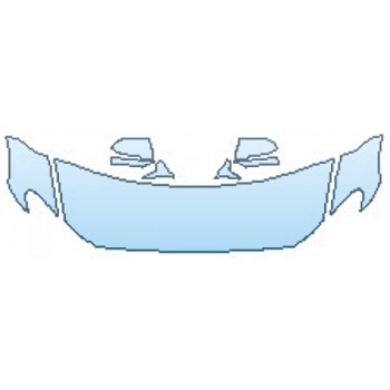 PAINT PROTECTION KIT - 2017 BMW 5 SERIES 535D XDRIVE SEDAN M SPORT HOOD(24 INCH) FENDERS MIRRORS - PRECUT PPF CLEAR BRA WRAP