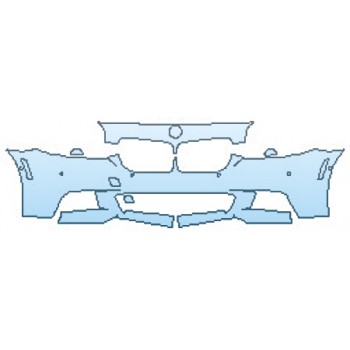 PAINT PROTECTION KIT - 2017 BMW 5 SERIES 535D XDRIVE SEDAN M SPORT BUMPER WITH SENSORS - PRECUT PPF CLEAR BRA WRAP