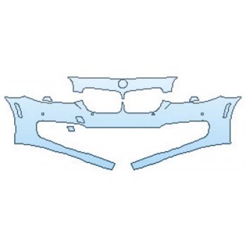 2017 BMW 5 SERIES 535I SEDAN BASE Bumper With Sensors(2 Piece)