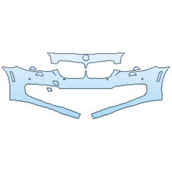 2017 BMW 5 SERIES 535I SEDAN LUXURY LINE Bumper With Washers and Sensors(2 Piece)