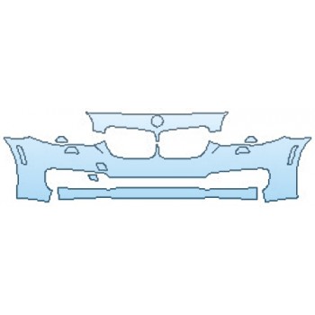 PAINT PROTECTION KIT - 2017 BMW 5 SERIES 535I XDRIVE SEDAN BASE BUMPER WITH WASHERS(3 PIECE) - PRECUT PPF CLEAR BRA WRAP