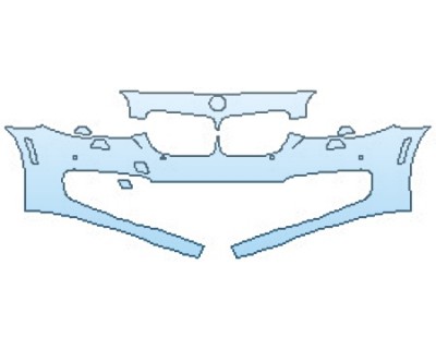 2017 BMW 5 SERIES 550I SEDAN BASE Bumper With Sensors(2 Piece)