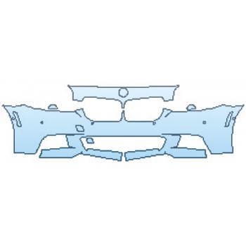 PAINT PROTECTION KIT - 2017 BMW 5 SERIES 550I XDRIVE SEDAN M SPORT BUMPER WITH SENSORS - PRECUT PPF CLEAR BRA WRAP