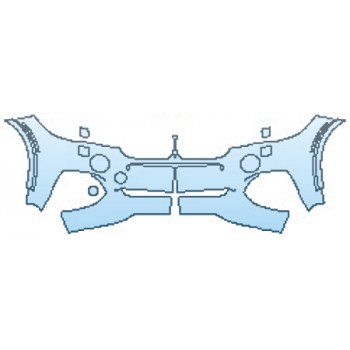 PAINT PROTECTION KIT - 2017 BMW X5 SDRIVE35I M SPORT BUMPER WITH WASHERS(3 PIECE) - PRECUT PPF CLEAR BRA WRAP