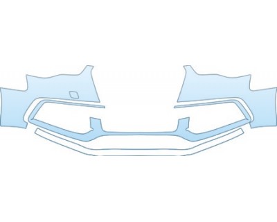 PAINT PROTECTION KIT - 2013 AUDI A5 CABRIOLET S-LINE BUMPER(WITH TOW HOOK S-LINE) KIT - PRECUT PPF CLEAR BRA WRAP