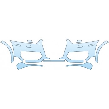 PAINT PROTECTION KIT - 2015 AUDI Q3 PREMIUM PLUS  BUMPER (WITH RUNNING LIGHTS) - PRECUT PPF CLEAR BRA WRAP