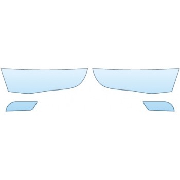 PAINT PROTECTION KIT - 2015 AUDI A4 BASE  HEADLIGHTS FOG LIGHTS - PRECUT PPF CLEAR BRA WRAP