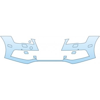 PAINT PROTECTION KIT - 2014 AUDI A7 PREMIUM PLUS S-LINE BUMPER(WITH WASHERS AND SENSORS S-LINE) - PRECUT PPF CLEAR BRA WRAP