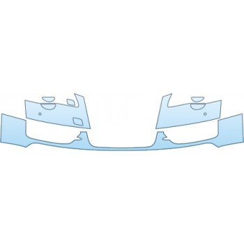 PAINT PROTECTION KIT - 2014 AUDI S8 BASE  BUMPER(WITH SENSORS AND WASHERS) - PRECUT PPF CLEAR BRA WRAP