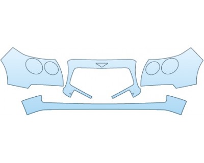 PAINT PROTECTION KIT - 2014 BENTLEY FLYING SPUR BASE  BUMPER (LESS COVERAGE) - PRECUT PPF CLEAR BRA WRAP