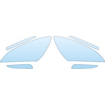 PAINT PROTECTION KIT - 2013 BMW 650I COUPE BASE HEADLIGHTS FOGLIGHTS KIT - PRECUT PPF CLEAR BRA WRAP