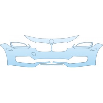 PAINT PROTECTION KIT - 2012 BMW 335 SEDAN SPORT LINE BUMPER(SPORT LINE WITHOUT SENSORS) KIT - PRECUT PPF CLEAR BRA WRAP