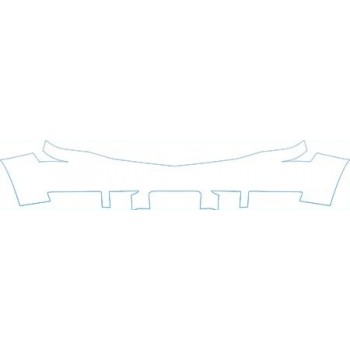 PAINT PROTECTION KIT - 2007 CADILLAC ESCALADE ESV UPPER BUMPER (WITH PLATE CUT OUT) KIT - PRECUT PPF CLEAR BRA WRAP