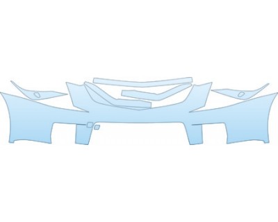 PAINT PROTECTION KIT - 2010 CADILLAC CTS V SEDAN BUMPER (WITH WASHERS) KIT - PRECUT PPF CLEAR BRA WRAP