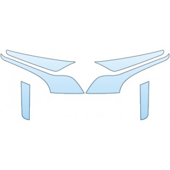 PAINT PROTECTION KIT - 2014 CADILLAC CTS SEDAN  HEADLIGHTS FOG LIGHTS - PRECUT PPF CLEAR BRA WRAP
