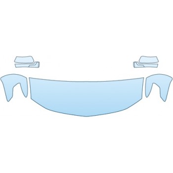 PAINT PROTECTION KIT - 2015 CHEVROLET SUBURBAN LS  HOOD FENDERS MIRRORS (24 INCH) - PRECUT PPF CLEAR BRA WRAP